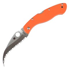 Нож складной керамбит SPYDERCO Civilian С12GS (длина: 23.0см, лезвие: 10.5см), оранжевый