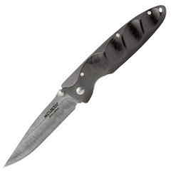 Нож складной Mcusta New Wave Damascus (длина: 195мм, лезвие: 85мм, дамаск), черный