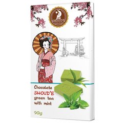 Шоколад белый Shoud'e (зелёный чай, мята, 90г)