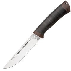 Нож АиР Бекас, рукоять кожа (длина:26.0см, лезвие: 13.5см), ножны кожа