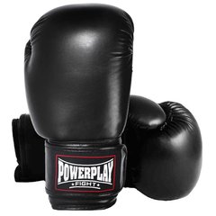 Боксерські рукавиці PowerPlay 3004 Classic Чорні 12 унцій