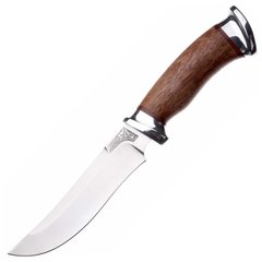 Нож АиР Росомаха, рукоять дерево (длина: 26.5см, лезвие: 14.0см), ножны кожа