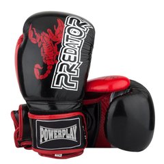 Боксерські рукавиці PowerPlay 3007 Scorpio Чорні карбон 14 унцій