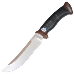 Нож АиР Росомаха, рукоять кожа (длина: 26.5см, лезвие: 14.0см), ножны кожа