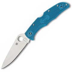 Нож складной Spyderco Endura 4 Flat Ground (длина: 222мм, лезвие: 96мм), синий