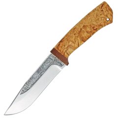 Нож АиР Турист, рукоять береза (длина: 26.5см, лезвие: 14.0см), ножны кожа