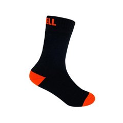 Шкарпетки водонепроникні дитячі Dexshell Ultra Thin Children Sock, р-р M, чорний/помаранчевий