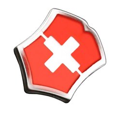 Значок Victorinox "Swiss emblem", красный 4.1888