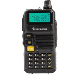 Рация Quansheng UV-R50 + гарнитура (5W, VHF/UHF, 136-174,400-480MHz, до 16км, 128 каналов, АКБ), черная