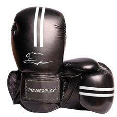 Боксерські рукавиці PowerPlay 3016 Contender Чорно-Білі 10 унцій
