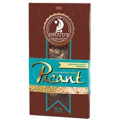 Шоколад черный Shoud'e Picant (имбирь, 70% какао, 100г)